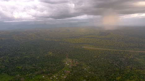 Heavy-rainfall-over-the-rainforest-in-Saül.-Guiana-Amazonian-Park-aerial-view